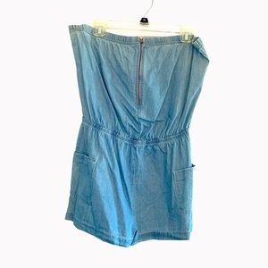 Denim sleeveless romper